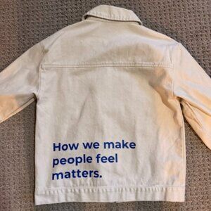 Work Jacket with graphic saying